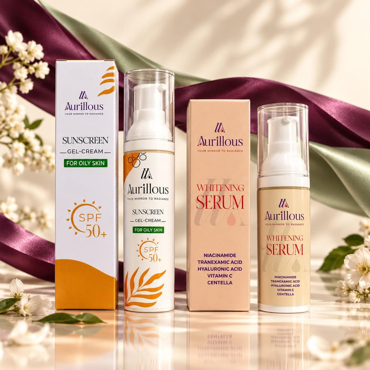 Aurillous Glow & Protect Duo ( Oily & Combination)
